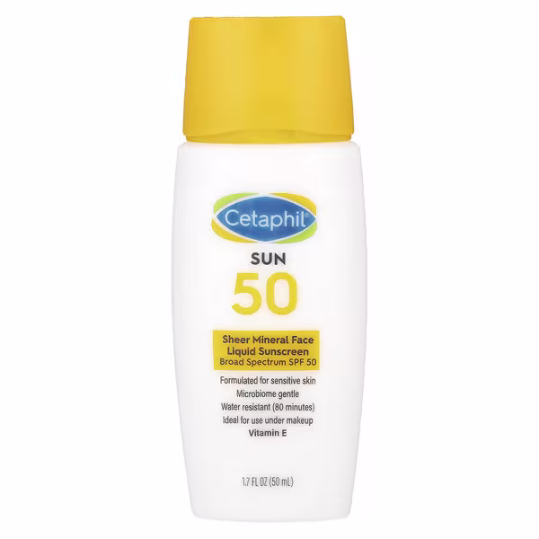 Cetaphil, Sheer Mineral Face Liquid Sunscreen, SPF 50, 1.7 fl oz (50 ml)