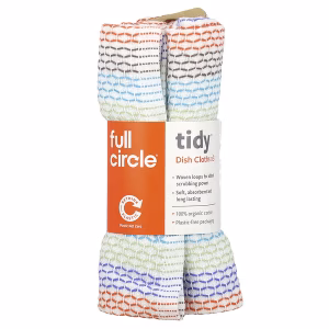 Full Circle, Tidy Dish Cloths, Multicolored, 3 Cloths