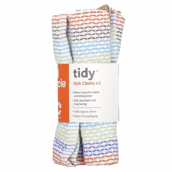 Full Circle, Tidy Dish Cloths, Multicolored, 3 Cloths - Image 2