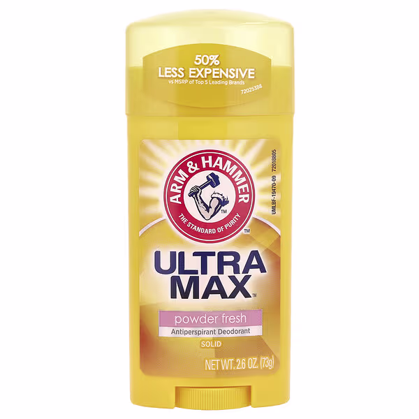 Arm & Hammer, UltraMax, Antiperspirant Deodorant, Solid, Powder Fresh, 2.6 oz (73 g)