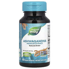 Nature's Way, Ashwagandha, Premium Extract, 500 mg, 60 Vegan Capsules