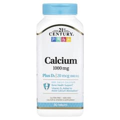 21st Century, Calcium Plus D3, 90 Tablets
