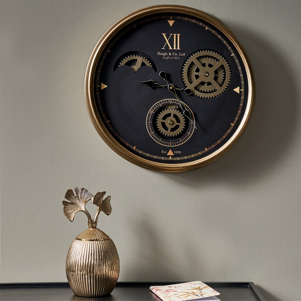 Retro Metal Working Cogs Wall Clock